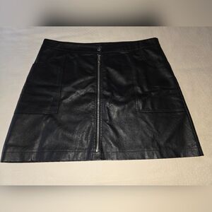 Women's Faux Leather Mini Skirt Sz Xl